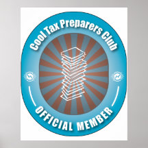 Cool Tax Preparers Club Posters