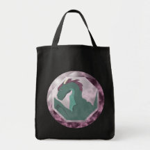 Cool Teal And Pink Dragon Gem Tote Bag