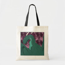 Cool Teal And Pink Dragon Tote Bag