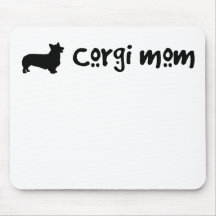 Cool Text Corgi Mom Mousepads