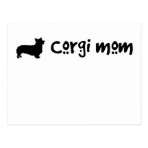 Cool Text Corgi Mom Postcard