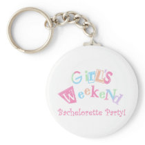 Cool Text Girls Weekend Bachelorette Party Key Chains