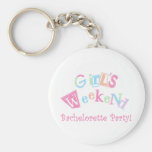 Cool Text Girls Weekend Bachelorette Party Key Chains