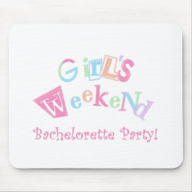 Cool Text Girls Weekend Bachelorette Party Mouse Mats