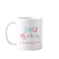 Cool Text Girls Weekend Bachelorette Party Mug
