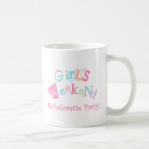 Cool Text Girls Weekend Bachelorette Party Mug