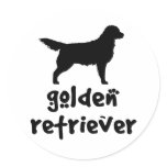 Cool Text Golden Retriever Stickers