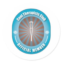 Cool Therapists Club Round Sticker
