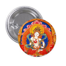 Cool tibetan thangka Dragon King Bodhisattva Pinback Button