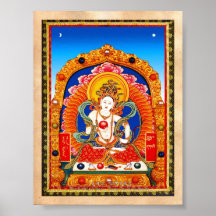Cool tibetan thangka Dragon King Bodhisattva Poster