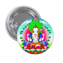 Cool tibetan thangka Shadakshari Avalokiteshvara Buttons