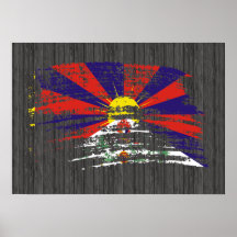 Cool Tibetese flag design Poster