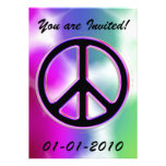 Cool Tie Dyed Peace Invitations