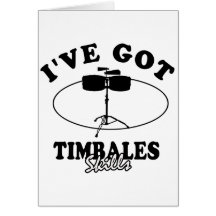 Cool timbales musical instrument designs greeting card