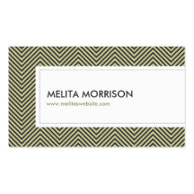 COOL TRIBAL PATTERN in Khaki/Black Business Card