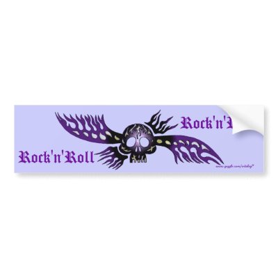 Cool tribal skull rock music graphic art sticker bumper sticker by vitaliy
