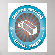 Cool Truck Drivers Club Poster