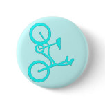 Cool Turquoise Bicycle Products Button