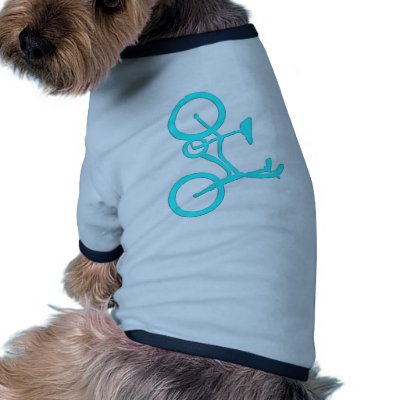Cool Turquoise Bicycle Products Doggie T Shirt by BicycleFun