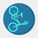 Cool Turquoise Bicycle Products Fridge Magnet