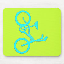 Cool Turquoise Bicycle Products Mousepad
