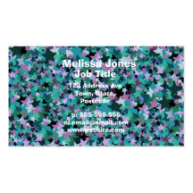 Cool Turquoise Star Pattern - Rock chick style Business Card Templates