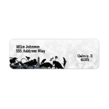 Cool Urban Crows Address Label