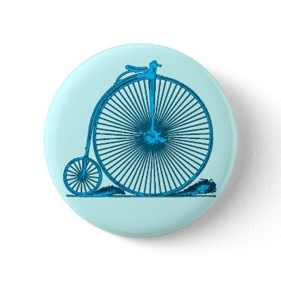 Cool Vintage Bicycle Illustration Products Pinback Button by BicycleFun