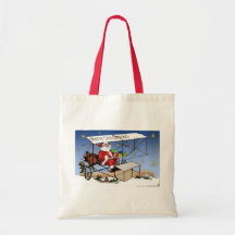 Cool Vintage Biplane Santa Claus Bags