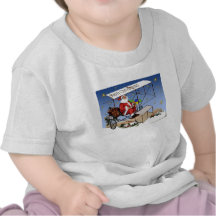 Cool Vintage Biplane Santa Claus T Shirt