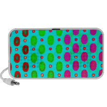 Cool Vintage Colorful Ovals Design Notebook Speakers