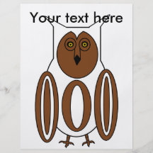 Cool white owl flyer design