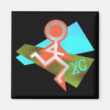 Cool XC Cross Country Running Refrigerator Magnet