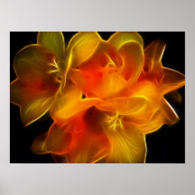 Cool Yellows and Oranges Print