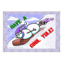 Cool Yule Snowman Invitation