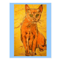 coolest cat design post card