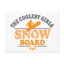 Coolest Girls Snowboard Postcard