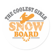 Coolest Girls Snowboard Stickers