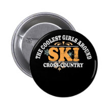 Coolest Girls XC Ski Button