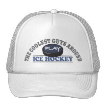 Coolest Guys Play Ice Hockey Mesh Hat