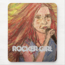 Coolest Rocker Girl Mouse Pad