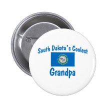 Coolest South Dakota Grandpa Pinback Button