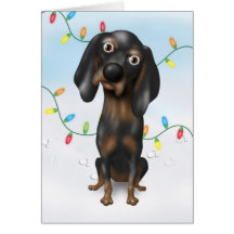 Coonhound (Black and Tan) Christmas Cards