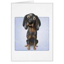 Coonhound (Black and Tan) Greeting Card