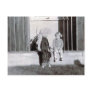 coonskin kid and girl postcard