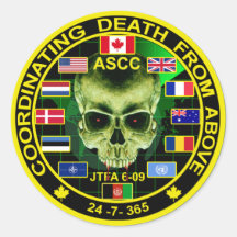 Coordinating Death From Above Round Stickers