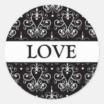 Coordinating Heart Chandelier Envelope Seals Sticker