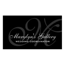 Coordonnateur élégant de mariage de monogramme cartes professionnelles