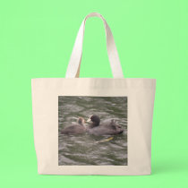 Coot Feeding Hungry Chick Bag bags