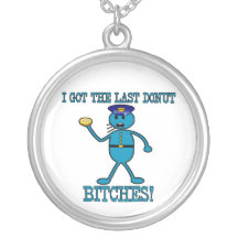 Cop Has Last Doughnut Jewelry